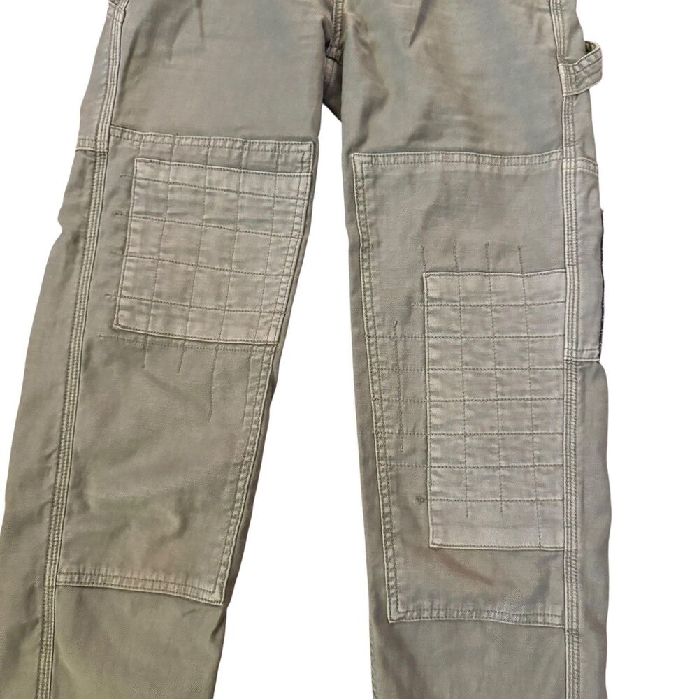 American Eagle Carpenter Patchwork‎ Stretch Utility Pants Womens Size 0 Green - Picture 2 of 16